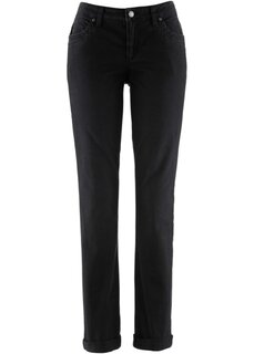 Комфортные эластичные прямые джинсы John Baner Jeanswear, черный
