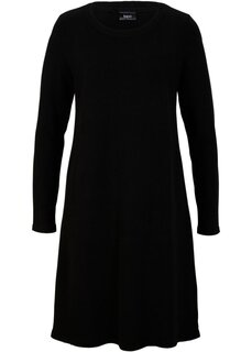Базовое трикотажное платье из переработанного хлопка Bpc Bonprix Collection, черный