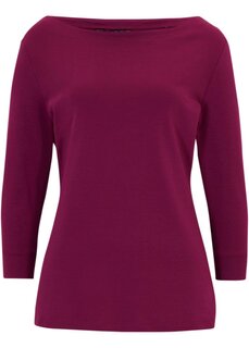Рубашка-стрейч с вырезом-лодочкой Bpc Bonprix Collection, красный