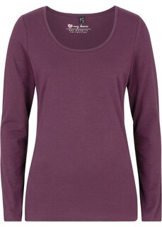 Эластичная рубашка с длинными рукавами Bpc Bonprix Collection, фиолетовый
