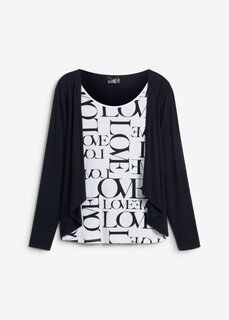 Рубашка с типографским принтом Bpc Selection, черный
