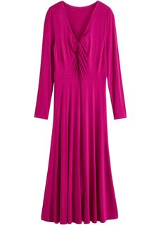 Платье миди с узлом из экологически чистой вискозы Bodyflirt, розовый