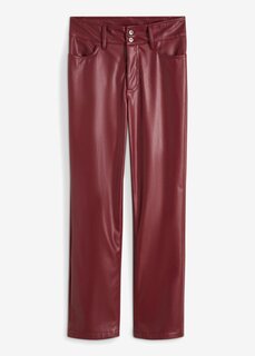 Укороченные брюки из искусственной кожи Rainbow, красный