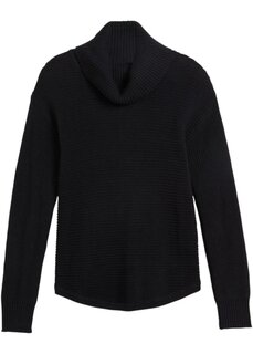 Пуловер с планкой на пуговицах сзади Bpc Bonprix Collection, черный