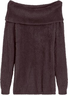 Кармен свитер Bodyflirt, коричневый