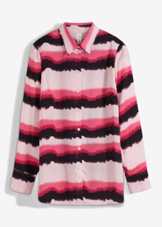 Длинная блузка с цветовым градиентом Rainbow, розовый