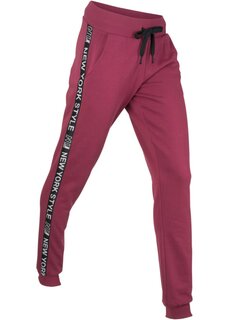Спортивные брюки с манжетами и эффектным принтом Bpc Bonprix Collection, красный