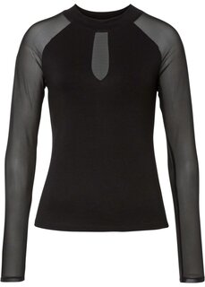 Рубашка с длинным рукавом Bodyflirt Boutique, черный