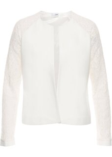 Пиджак с кружевными рукавами Bodyflirt, белый