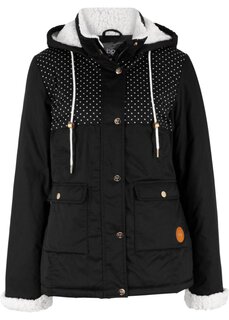 Куртка с флисовым капюшоном тедди Bpc Bonprix Collection, черный