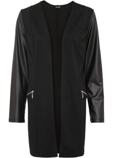 Куртка с рукавами из искусственной кожи Bodyflirt, черный