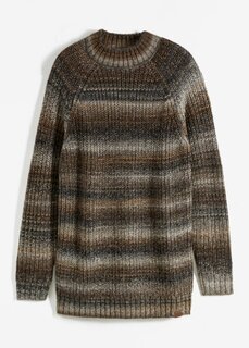 Пуловер в меланжевом исполнении John Baner Jeanswear, коричневый