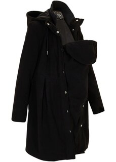 Пальто для беременных/пальто с капюшоном и складками Bpc Bonprix Collection, черный