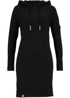 Трикотажное платье с капюшоном Bpc Bonprix Collection, черный