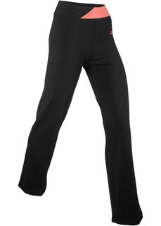 Расклешенные спортивные брюки из хлопка Bpc Bonprix Collection, черный