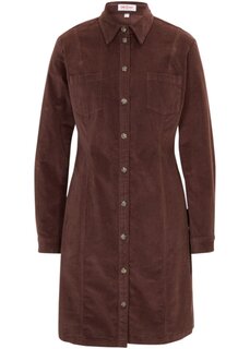 Вельветовое платье стрейч John Baner Jeanswear, коричневый