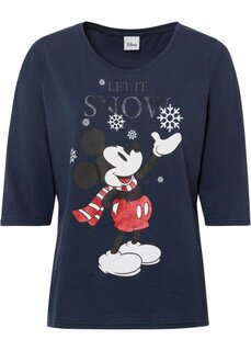 Рубашка микки мауса с рукавами 3/4 Disney, синий