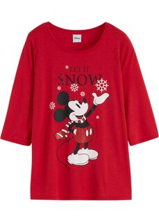 Рубашка микки мауса с рукавами 3/4 Disney, красный