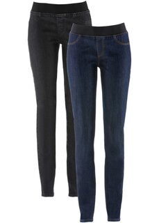Эластичные джинсовые леггинсы (2 шт) John Baner Jeanswear, синий