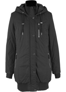 Длинная куртка с мягким капюшоном Bpc Bonprix Collection, черный