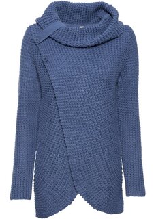 Вязаный свитер с пуговицами Bodyflirt Boutique, синий