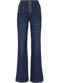 Расклешенные джинсы с высокой талией из переработанного полиэстера Rainbow, синий