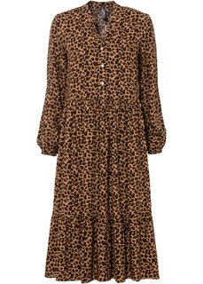Платье-блузка с леопардовым узором Rainbow, оранжевый