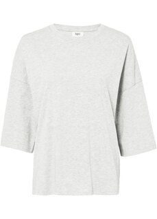 Рубашка оверсайз из хлопка рукава до половины Bpc Bonprix Collection, серый