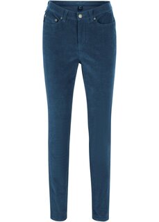 Узкие вельветовые брюки стрейч John Baner Jeanswear, синий