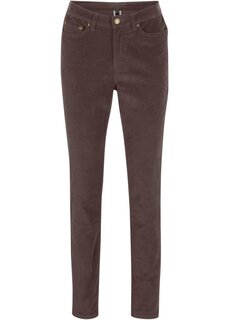 Узкие вельветовые брюки стрейч John Baner Jeanswear, коричневый
