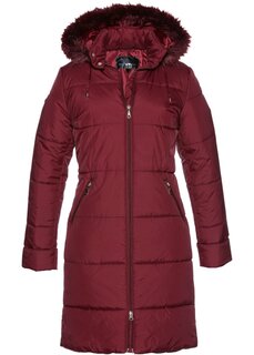 Короткое стеганое пальто с капюшоном из искусственного меха Bpc Selection, красный
