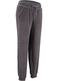 Флисовые спортивные брюки с манжетами Bpc Bonprix Collection, серый
