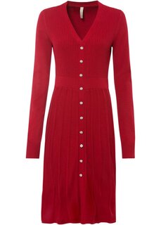 Трикотажное платье со складками Bodyflirt Boutique, красный
