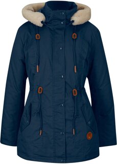 Утепленная куртка с отделкой из искусственного меха Bpc Bonprix Collection, синий