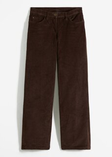 Вельветовые брюки в стиле марлен Bpc Bonprix Collection, коричневый