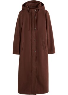 Пальто макси-длины из искусственной шерсти Bpc Bonprix Collection, коричневый