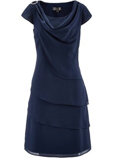 Шифоновое платье премиум-класса в многослойном образе Bpc Selection, синий