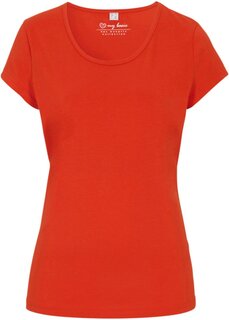 Эластичная рубашка с короткими рукавами Bpc Bonprix Collection, оранжевый
