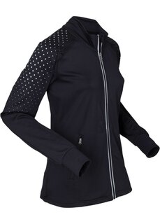 Термоспортивная куртка со светоотражающим принтом Bpc Bonprix Collection, черный