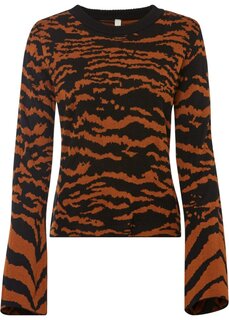 Жаккардовый свитер Bodyflirt Boutique, черный