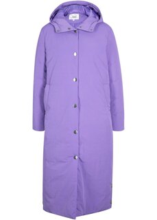 Длинное теплое пальто с капюшоном и разрезом по бокам Bpc Bonprix Collection, фиолетовый