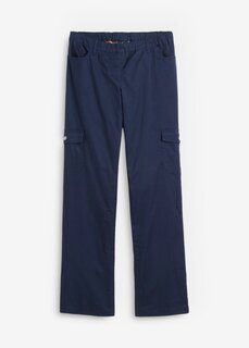 Утепленные брюки-карго без застежки Bpc Bonprix Collection, синий