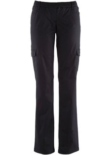 Утепленные брюки-карго без застежки Bpc Bonprix Collection, черный