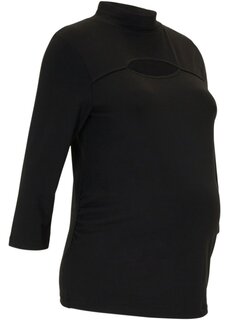 Рубашка для беременных/кормящих рукавом ¾ с вырезом Bpc Bonprix Collection, черный