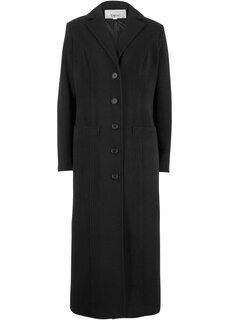 Пальто макси-длины из искусственной шерсти Bpc Bonprix Collection, черный