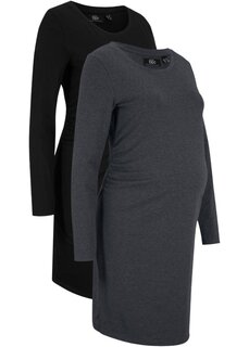 Платье-рубашка для беременных (2 шт) Bpc Bonprix Collection, черный
