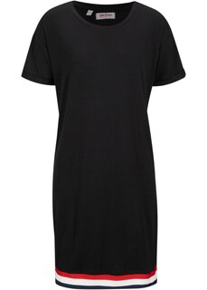 Платье из джерси с короткими рукавами John Baner Jeanswear, черный