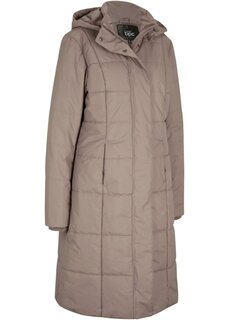 Стеганое пальто со съемным капюшоном Bpc Bonprix Collection, коричневый