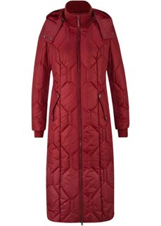 Длинное стеганое пальто с ромбовидной стежкой Bpc Bonprix Collection, красный