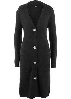 Трикотажное пальто с длинными рукавами Bpc Bonprix Collection, черный